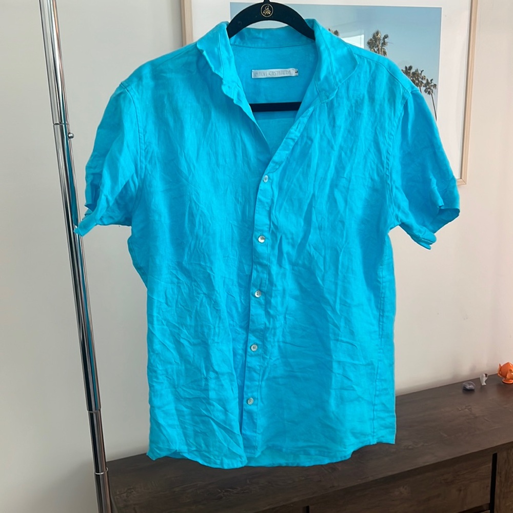 Malvi Castaneda Linen Button Down - Large